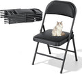6 Pack Padded Folding Chairs, Portable Metal Foldable Chairs by HomePage