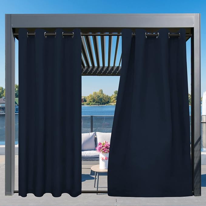Easy-Going Outdoor Curtains for Patio 1 Panel, 54x96 inch, Weatherproof Privacy - Image 3