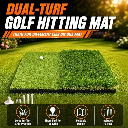 Premium Golf Hitting Mat, 10mm Foam Padding - Image 2