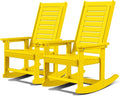 GREENVINES Oversized Outdoor Rocking Chairs Set of 2, HDPE Rocker by GreenVines