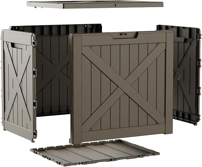 35 Gallon Outdoor Storage Box Waterproof Weatherproof Deck Box | Lockable - Image 6