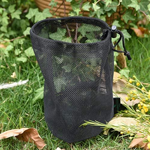 iBasingo 5-Pack Black Mesh Bag Nylon Drawstring Stuff Sacks BVP01 - Image 7
