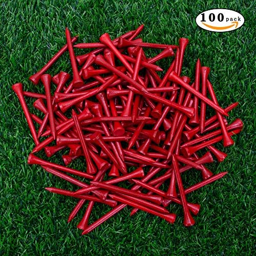 THIODOON Golf Tees Professional Natural Wood Golf Tees Pack of 100, Golfing - Image 2