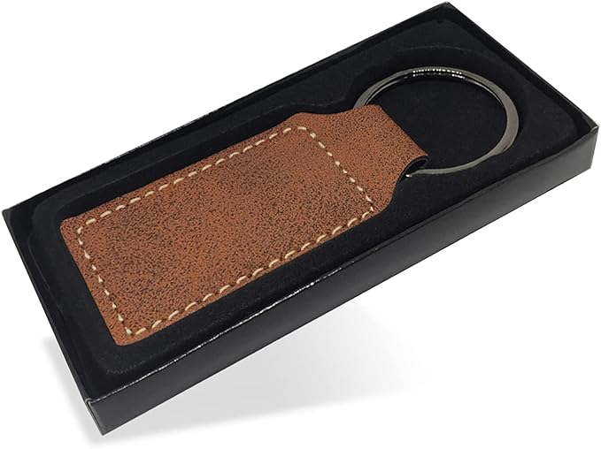 LaserGram Rectangle Keychain, Coat of Arms Germany, Personalized Engraving Included (Rustic with Gold)