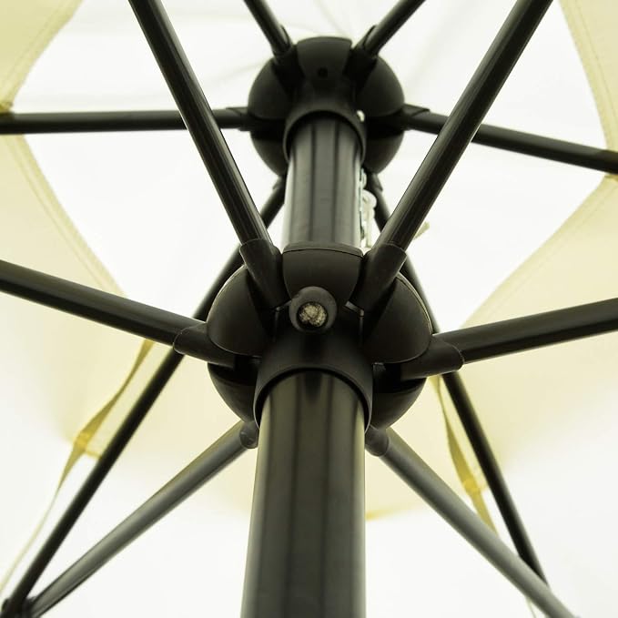 Sunnyglade 7.5' Patio Umbrella Outdoor Table Umbrella Tilt Crank Beige | Market - Image 7