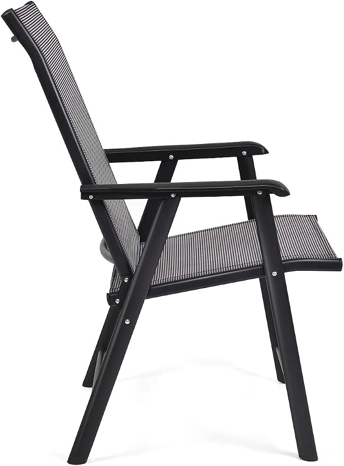 GIANTEX Set of 4 Folding Patio Chairs, Outdoor Portable Dining Chairs - Image 9
