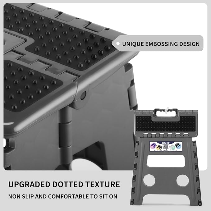 Delxo Folding Step Stool 13 Inch, 300 Lbs Step Stool - Image 5