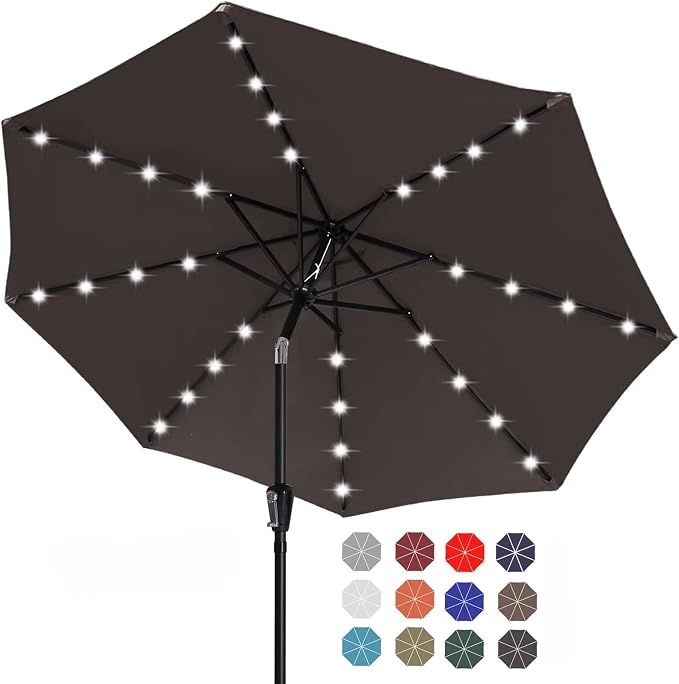 ABCCANOPY Durable Solar Led Patio Umbrellas by ABCCANOPY