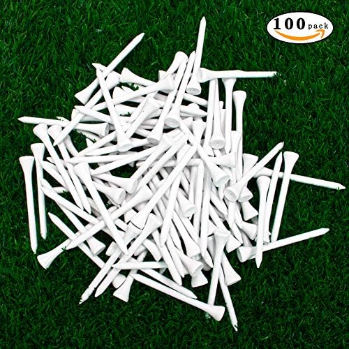 THIODOON Golf Tees Professional Natural Wood Golf Tees Pack of 100, Golfing - Image 2
