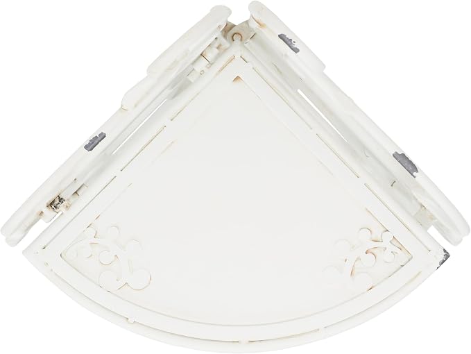 SAFAVIEH Outdoor Collection Turuca Antique White Wrought Iron 4-Tier Corner - Image 5