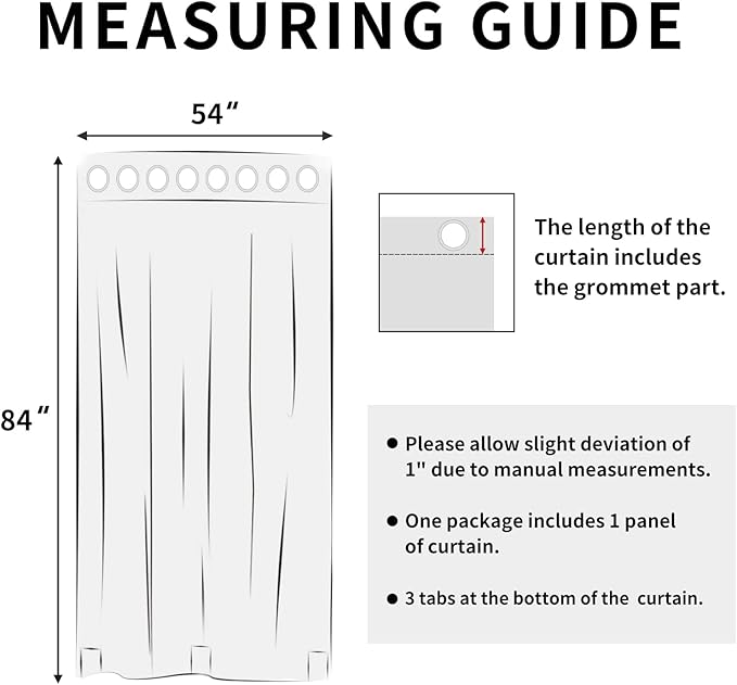 Easy-Going Outdoor Curtains for Patio 1 Panel, 54x84 inch, Sky Blue | Waterproof - Image 8