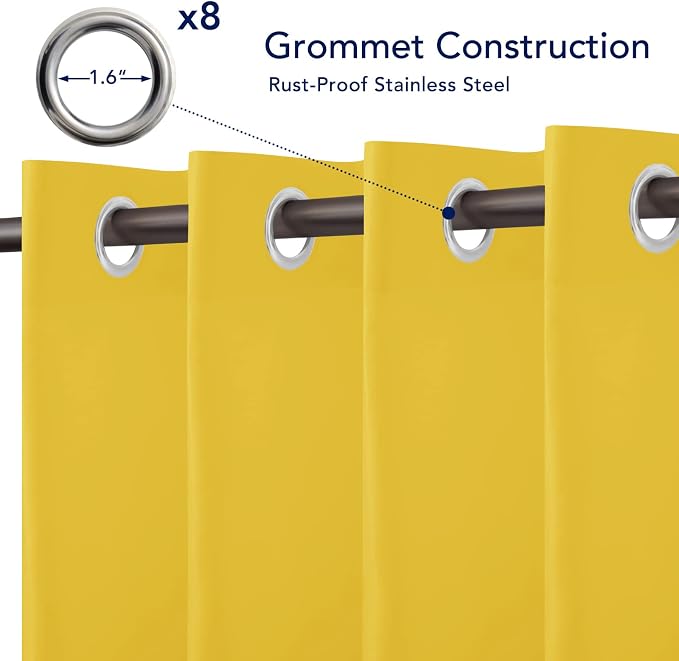 PureFit Outdoor Curtains for Patio Waterproof Weatherproof Outside Curtains | - Image 4
