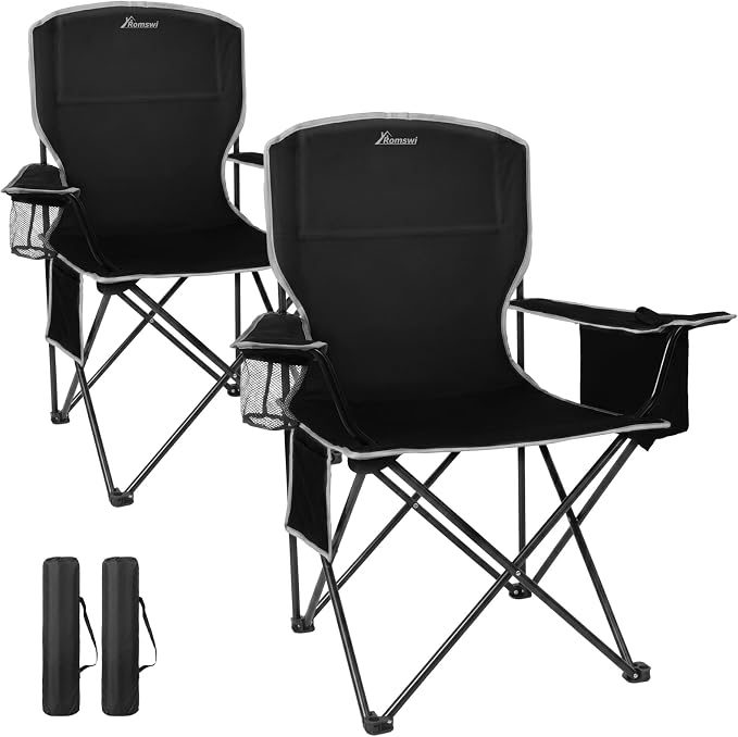 Lightweight 2Pcs Camping Chairs by Romswi