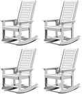 GREENVINES Oversized Outdoor Rocking Chairs Set of 4, HDPE Rocker by GreenVines
