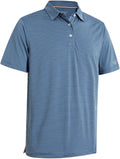 Golf Shirts for Men Dry Fit Short Sleeve Print Performance Moisture Wicking Polo Shirt