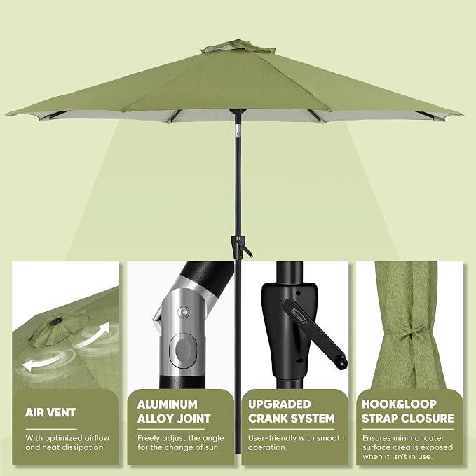 Tempera Patio Market Outdoor Table Umbrella - Image 3