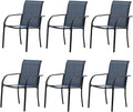 Outdoor Dining Chairs Set of 6, Stackable Patio Chairs by Seekverse