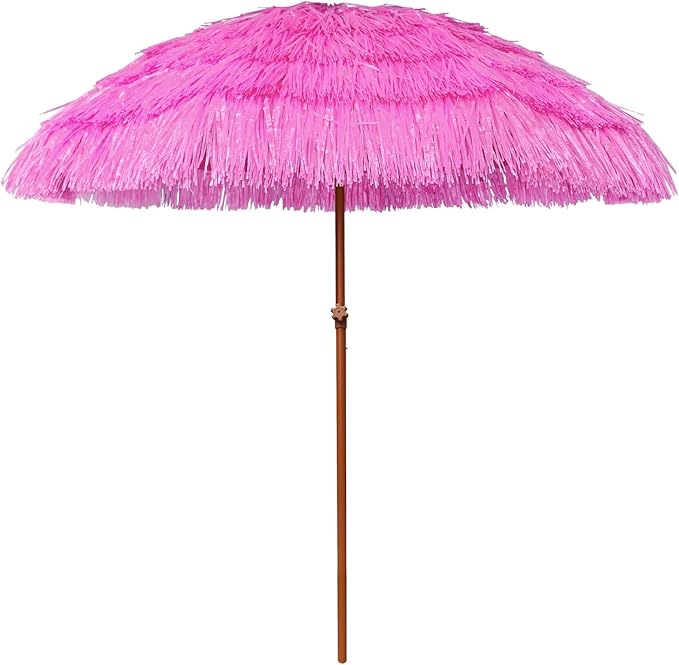 AMMSUN 7.5ft Hula Thatched Hawaiian Tiki Patio Beach Umbrella by AMMSUN