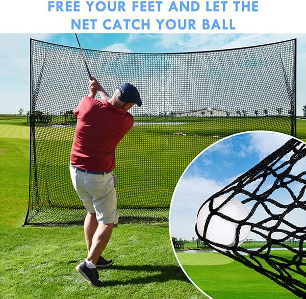 Golf Net,10Ft,15Ft,20Ft,25Ft, 30Ft, 40Ft Golf Practice Net,Sports Practice Barrier Net, Heavy Duty Ball Netting Golf Hitting Net, DIY Ball Net,Baseball Net Hockey Net and Chipping Net