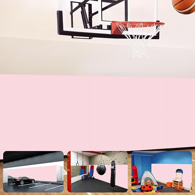 Gym Padding Wall Mount Protection Pad Wall Mats for Gym Padding 2" Thick Foam Gym Pads for Safety Wall Padding, Waterproof Durable Wall Padding for Kids Colorful Wall Pad