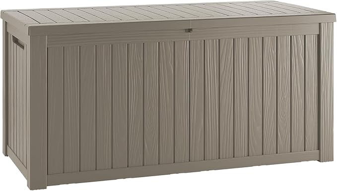Outdoor Storage Box, 180 Gallon Waterproof Deck Box, Piston-Lift Tall Standing by GraceYourYard