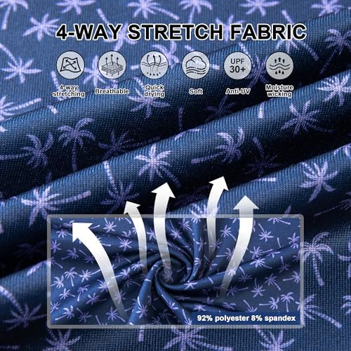 Mens Golf Shirt Short Sleeve Dry Fit Print Moisture Wicking Performance - Image 6
