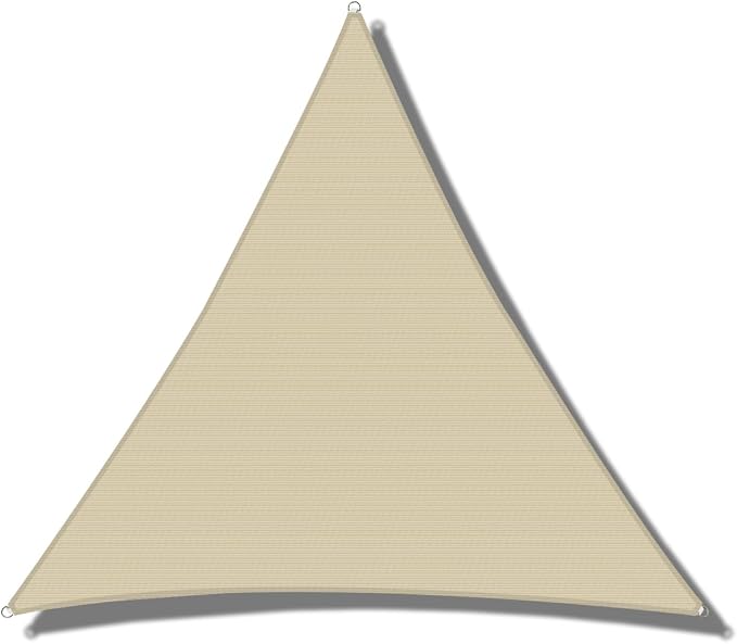 Windscreen4less 20' x 20' x 20' Sun Shade Sail Triangle Outdoor Canopy Cover UV by Windscreen4less