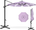 Best Choice Products 10ft Solar LED Cantilever Patio Umbrella, 360-Degree by Unknown