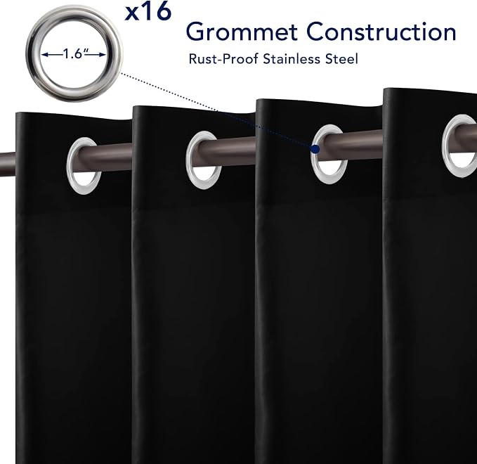 PureFit Outdoor Curtains for Patio Waterproof Weatherproof Outside Curtains | - Image 4