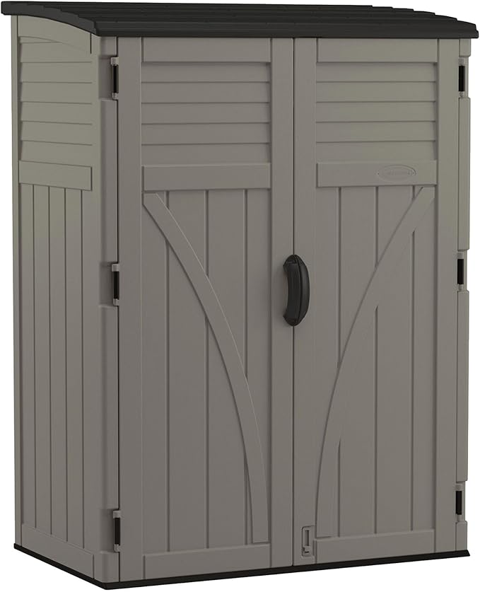 Suncast 54 Cu Ft Medium Vertical Storage Shed, Made in USA - Image 4