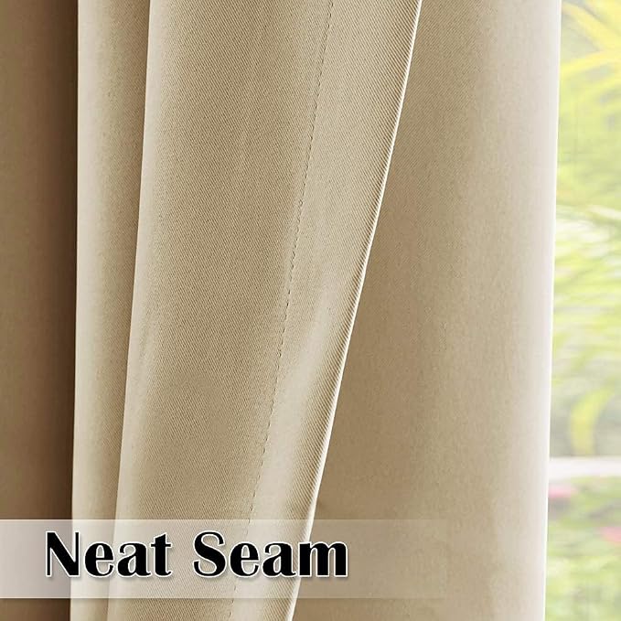 Deck Curtains Curtain Panel W70 x L95 Inch Cream Beige, 1 Panel | Deck Curtains - Image 7