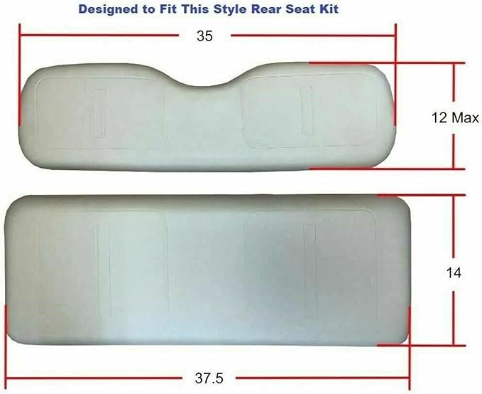 Huskey 4PCS Golf Cart Front/Rear Seat Covers for EZGO Medalist/TXT 94-13 Custom Two-Tone Black/Orange Diamond Stitching with Orange Piping, Marine Grade Vinyl Material, Staple on Design