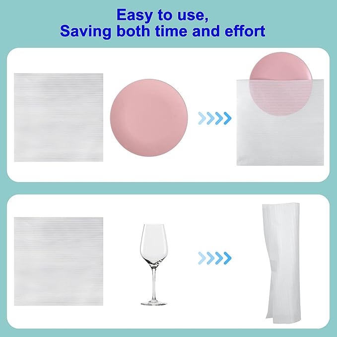 14"X 14"Foam Pouches, Cushion Foam Pouch for Moving and Storing, Convenient to Use, Making Packaging and Transportation Easier,Best Packaging Material (14"X 14"Foam Pouches)