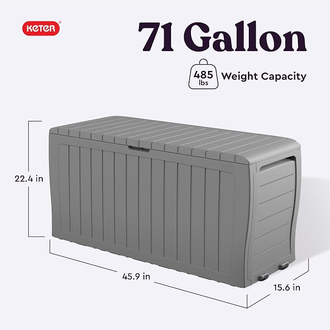 Keter Marvel 71 Gal Outdoor Storage Box - Image 2