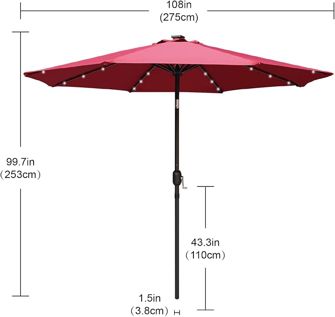 ABCCANOPY Solar Led Patio Umbrella - Image 3