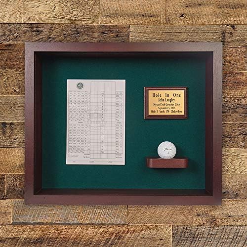 Hole in One Shadowbox and Golf Ball Display Case | Personalized Engraved Plate - Image 5