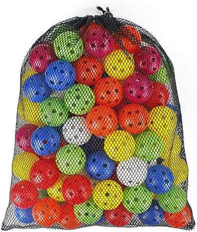 100 Pack Practice Golf Balls Airflow Hollow Plastic Golf Balls Practice by kahuayi