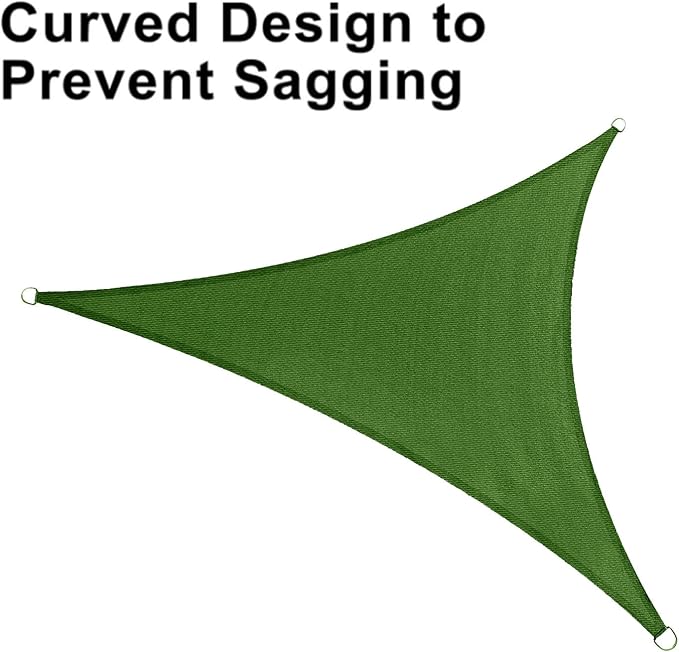 LOVE STORY Custom Size 6' x 12' x 13.4' Sun Shade Sail, Piquant Green | HDPE - Image 6