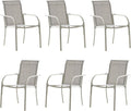 Outdoor Dining Chairs Set of 6, Stackable Patio Chairs by Seekverse
