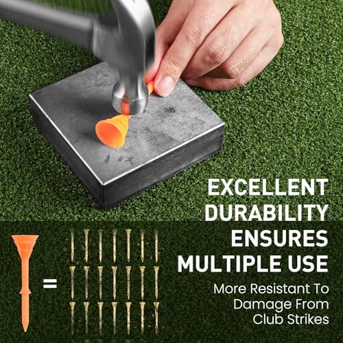 FINGER TEN Unbreakable Golf Tees Plastic 3 1/4 inch 50/100 Pack - Image 3