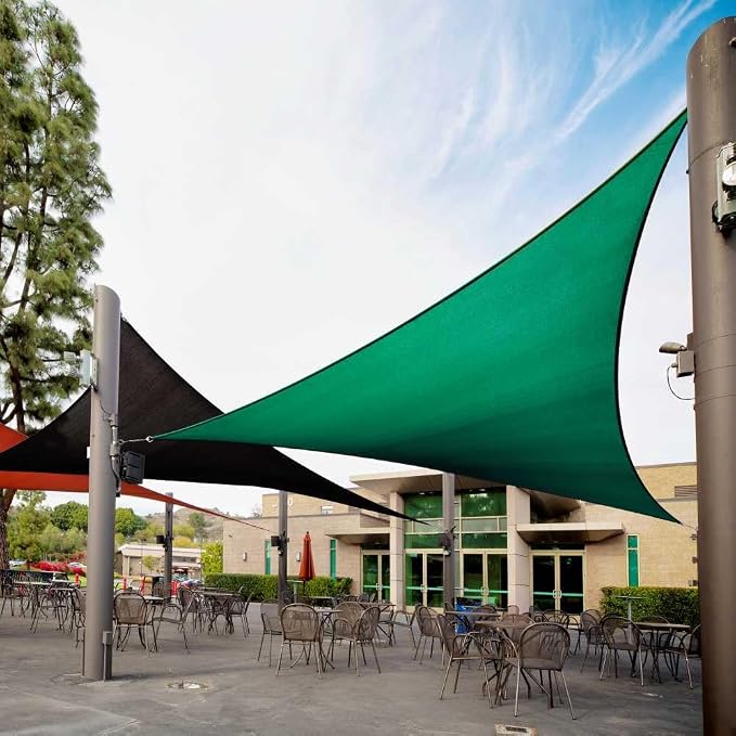 Royal Shade 7' x 7' x 7' Green Triangle Sun Shade Sail Order to Make RTAPT8 by RoyalShade