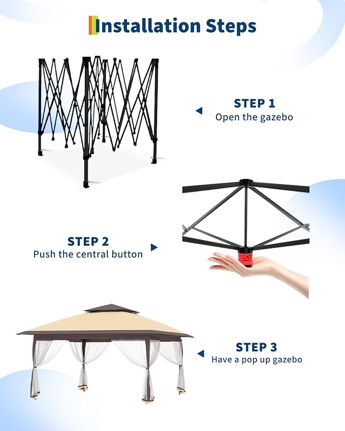 Garvee 12x12FT Pop Up Gazebo - Image 7