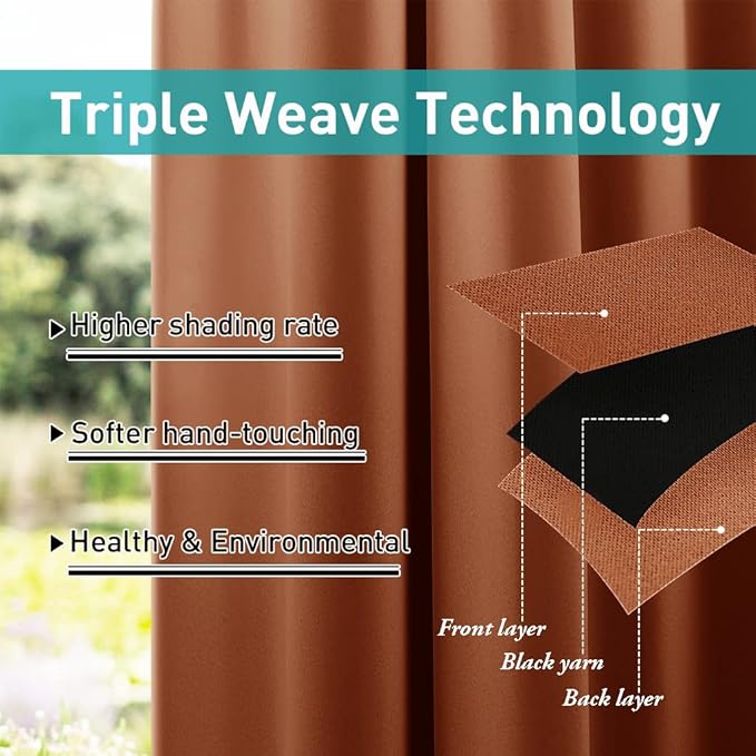 NICETOWN 2 PCs Waterproof Outdoor Curtains - Image 6