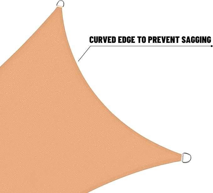 SUNNY GUARD Custom Size 5'x9' Peach Fuzz Sun Shade Sail Rectangle UV Block Shade - Image 7
