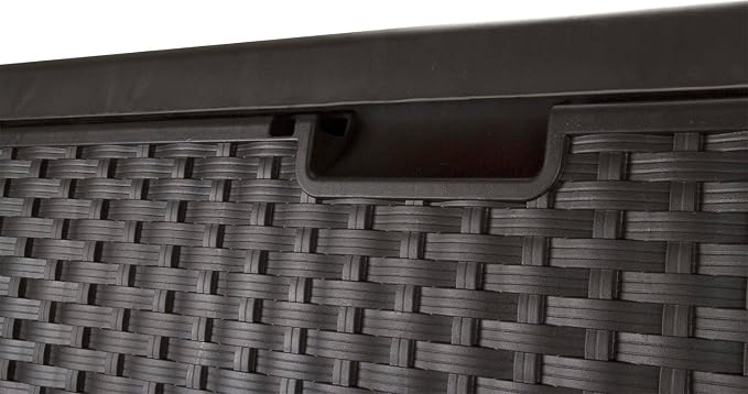 Suncast 99 Gallon Deck Garden Garage Home Wicker Resin Pool Box - Image 6