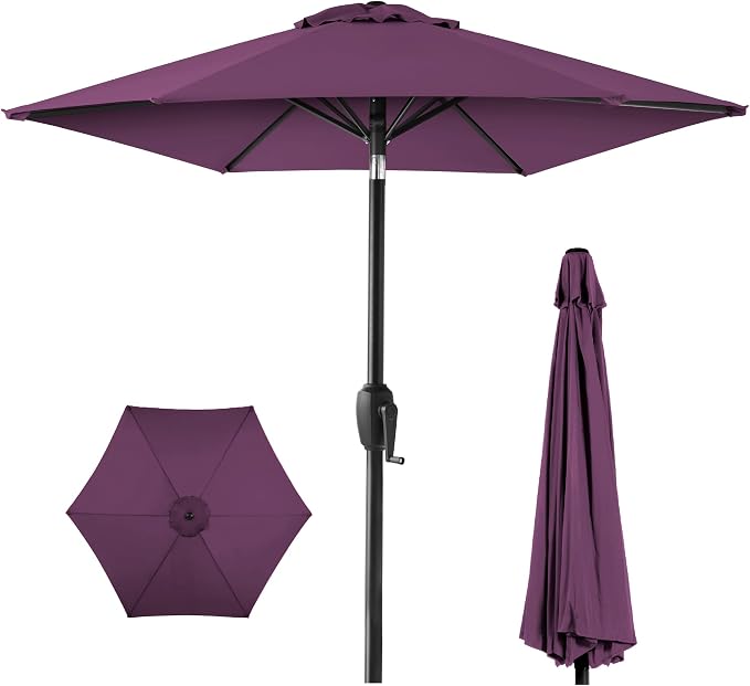 Best Choice Products 7.5ft Heavy-Duty Round Outdoor Market Table Patio Umbrella by Unknown