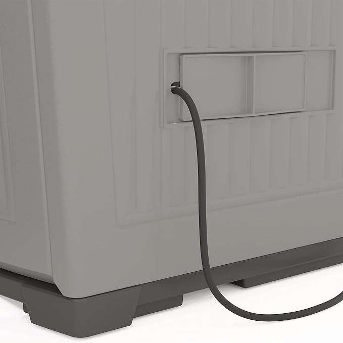 Suncast XL Outdoor Storage Cabinet, 130 Gal, Peppercorn Gray - Image 5