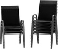 Amopatio Patio Chairs Set of 8, Outdoor Stackable Dining Chairs by Amopatio