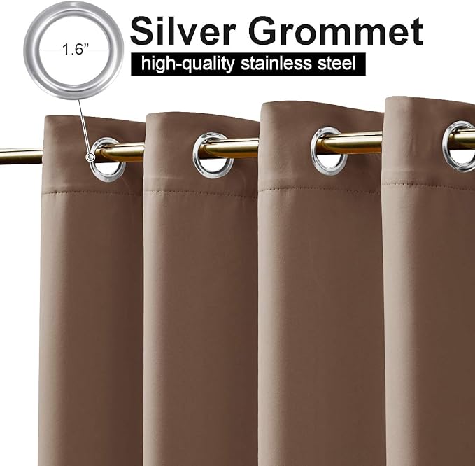 NICETOWN Waterproof Outdoor Curtain Rustproof Fixed Grommet Top and Bottom - Image 2