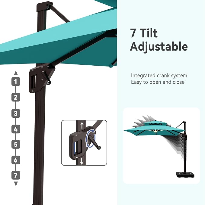 9' X 12' Cantilever Patio Outdoor Umbrella - Image 4